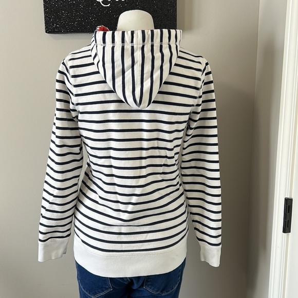 Boden Casual Hoodie Navy White Stripe Sz 6 - Picture 6 of 11